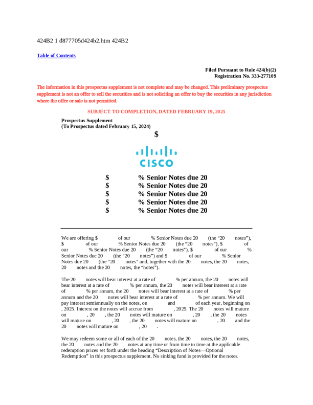 思科美股招股说明书(2025-02-19版)