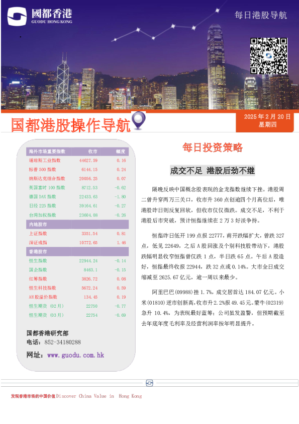 每日港股导航