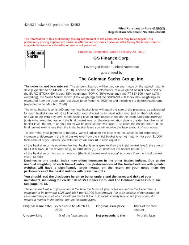 高盛美股招股说明书(2025-02-21版)