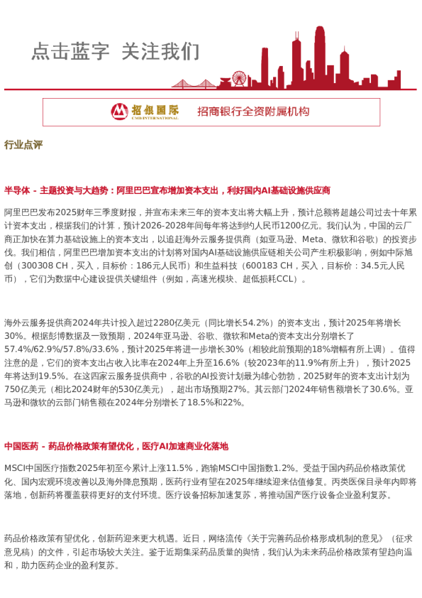 招财日报2025.2.24 半导体、中国医药/网易云音乐、AIA、联影医疗点评