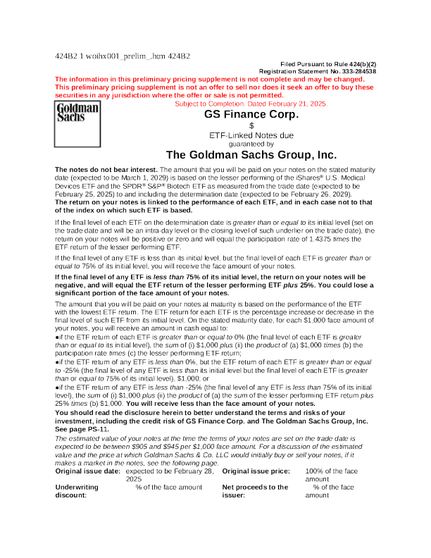 高盛美股招股说明书(2025-02-24版)