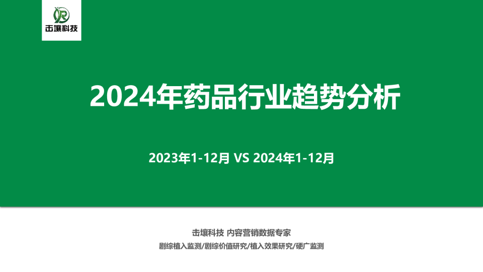 24年药品行业趋势分析