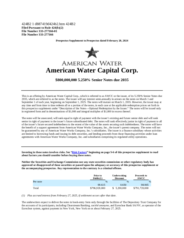 美国水业美股招股说明书(2025-02-25版)