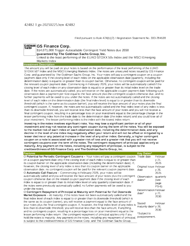 高盛美股招股说明书(2025-02-25版)