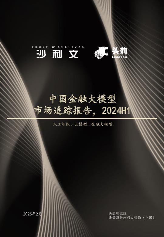 中国金融大模型市场追踪报告，2024H1