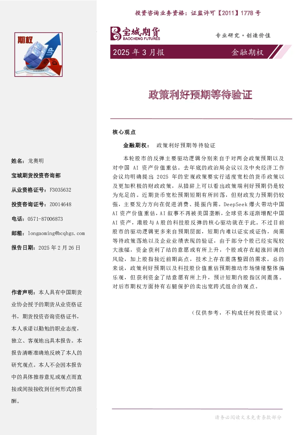 报告封面
