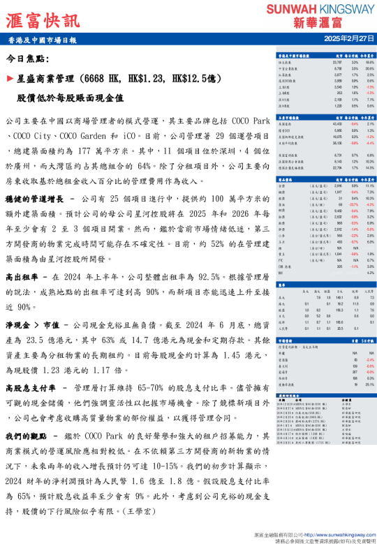 汇富快讯