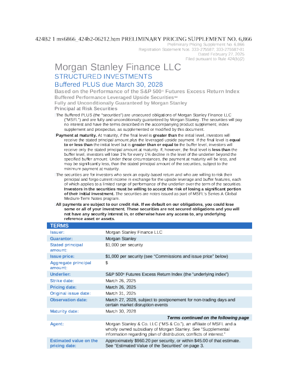 摩根士丹利美股招股说明书(2025-02-27版)