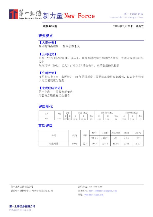 新力量New Force总第4725期