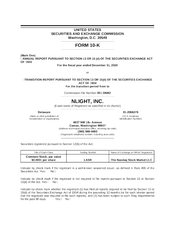 恩耐激光 2024年度报告