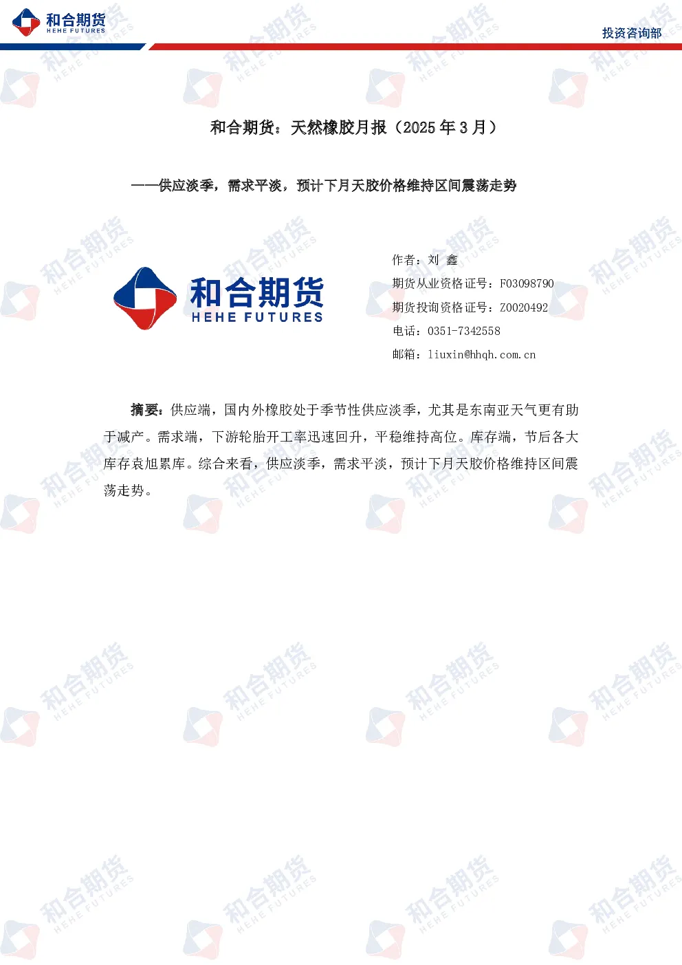 报告封面