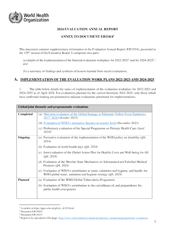 2024年度评估报告（EB155 4）附件