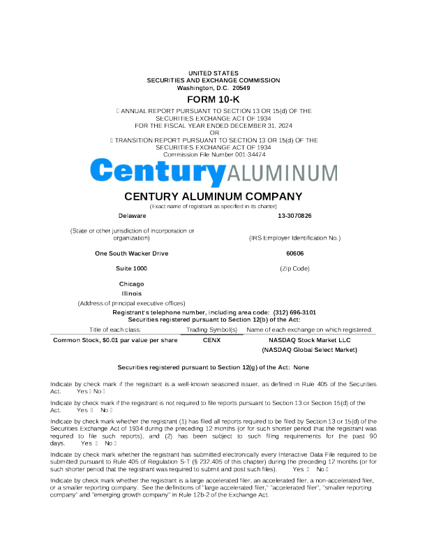 世纪铝业 2024年度报告