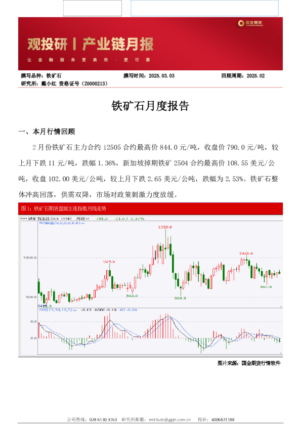 铁矿石月度报告