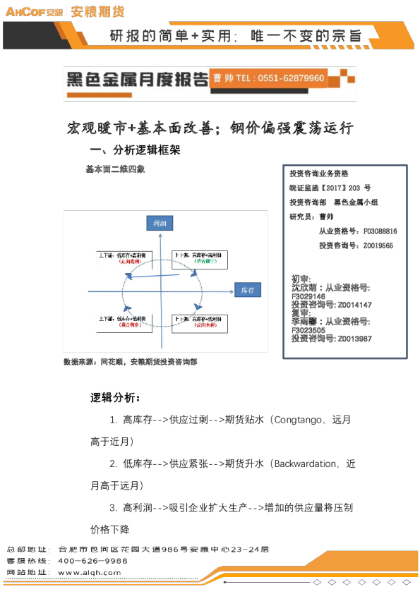黑色金属月度报告：宏观暖市+基本面改善；钢价偏强震荡运行