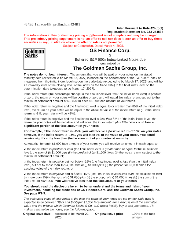 高盛美股招股说明书(2025-03-05版)