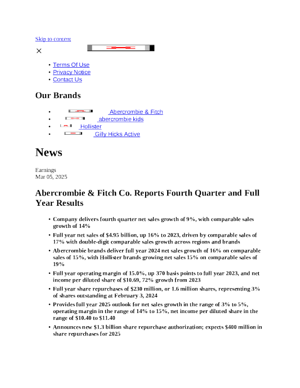 阿贝克隆比&费奇 2025年四季度报告