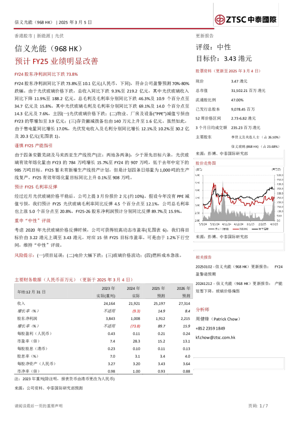 预计FY25业绩明显改善