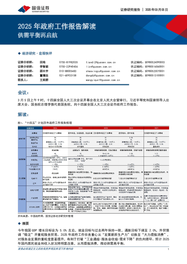 2025年政府工作报告解读：供需平衡再启航
