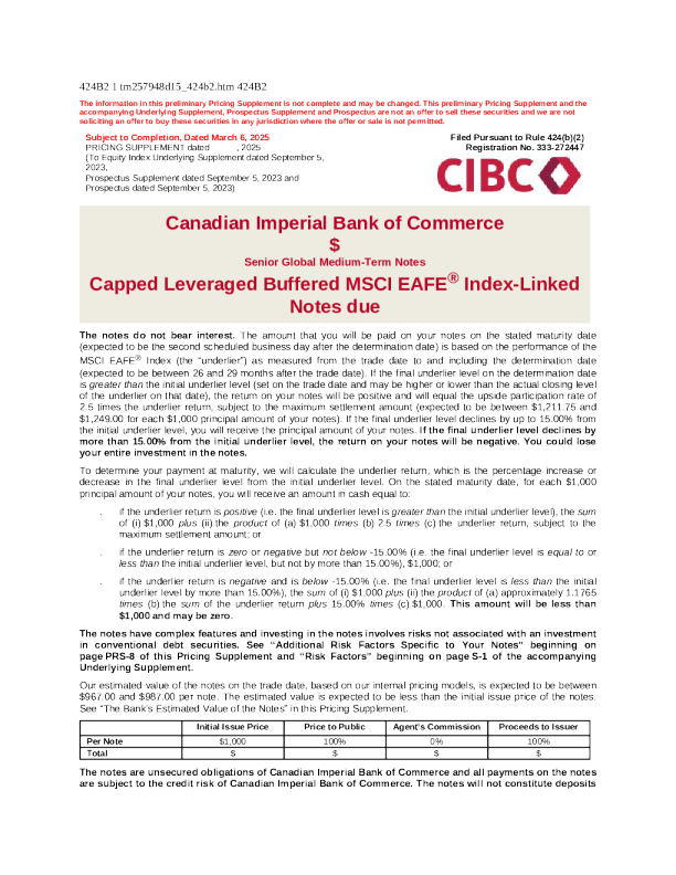 加拿大帝国商业银行美股招股说明书(2025-03-06版)