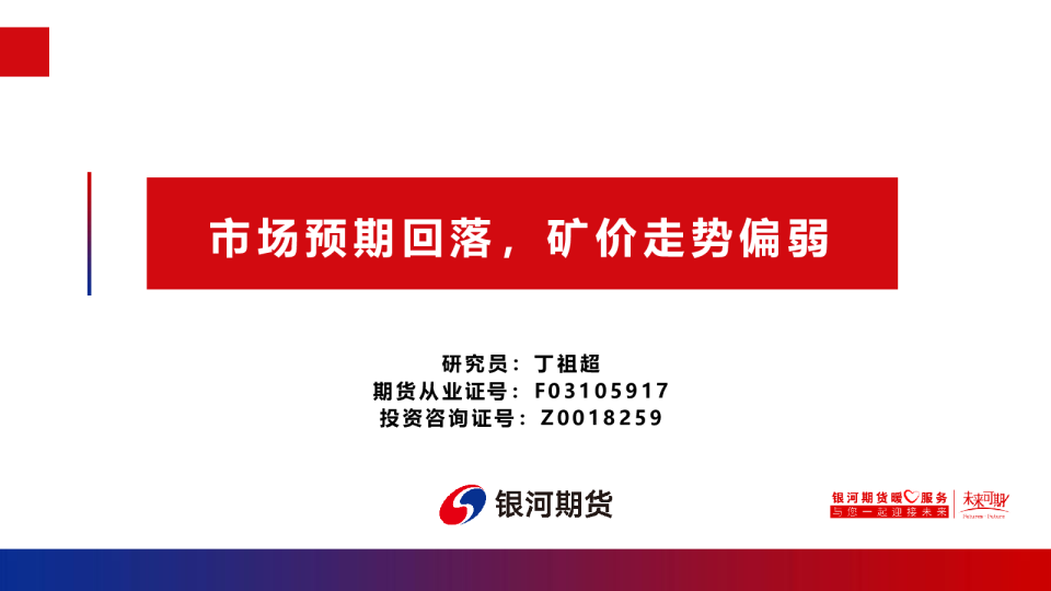 市场预期回落，矿价走势偏弱