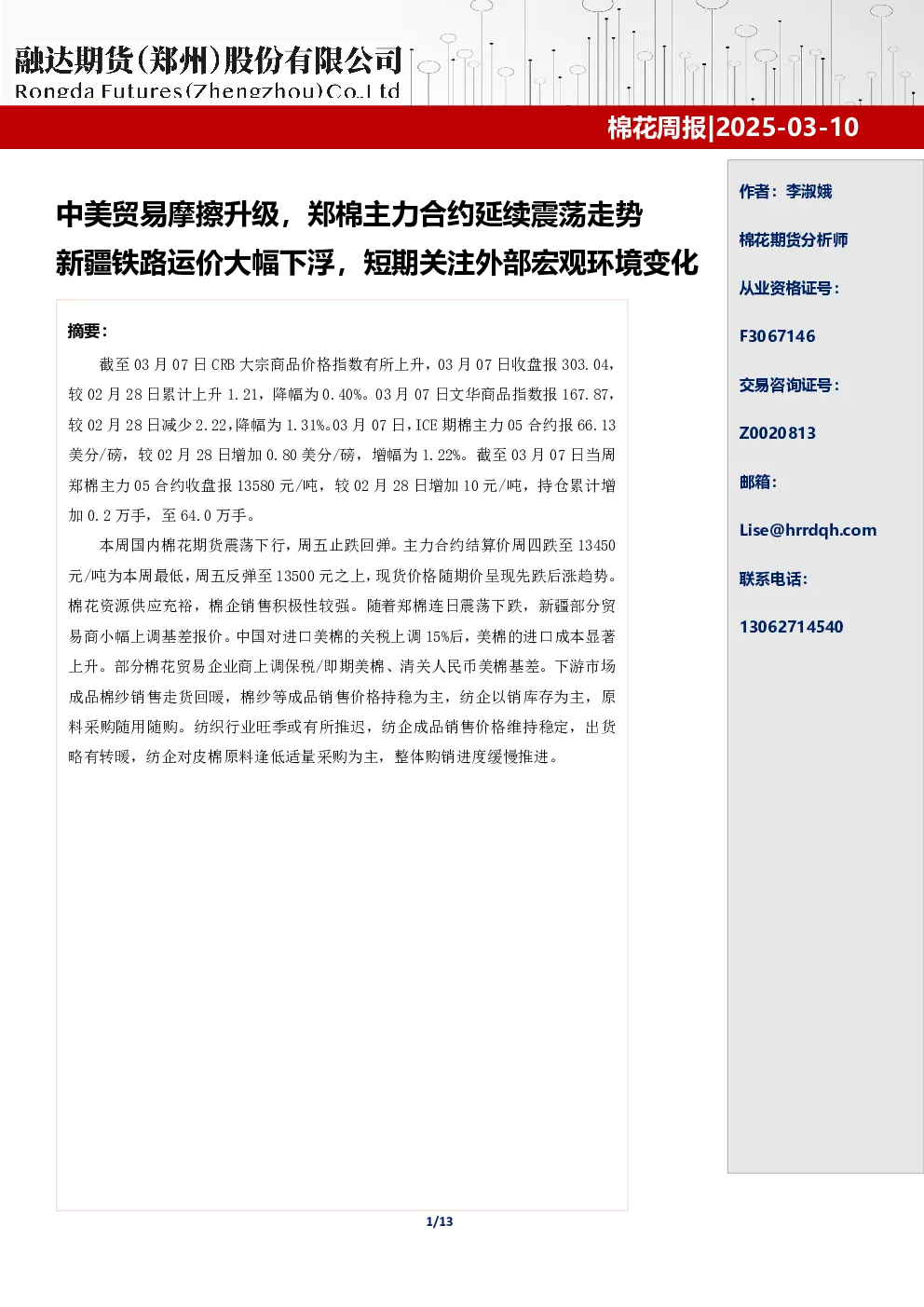 报告封面