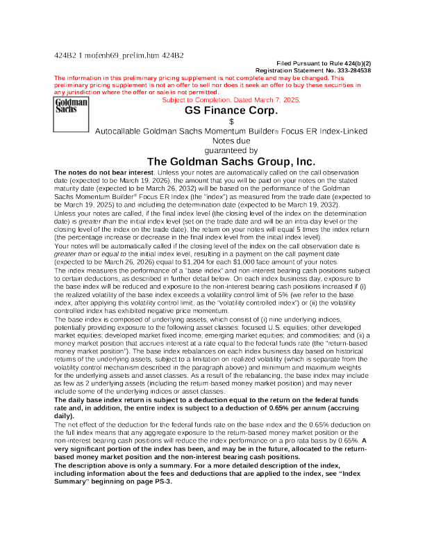 高盛美股招股说明书(2025-03-10版)