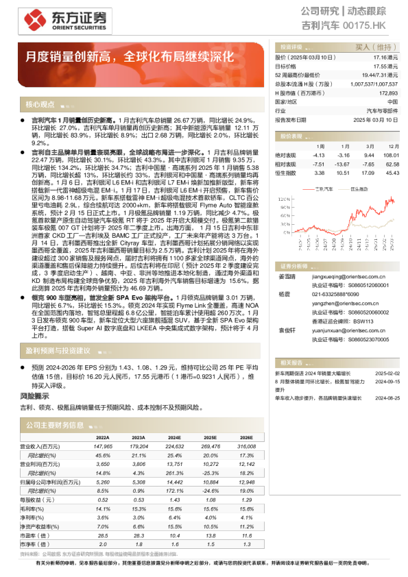 月度销量创新高，全球化布局继续深化