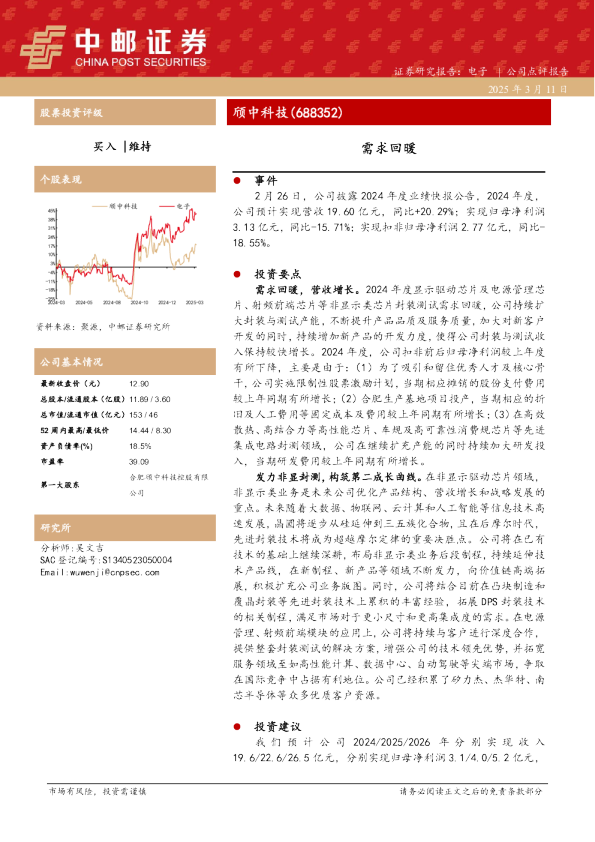 需求回暖