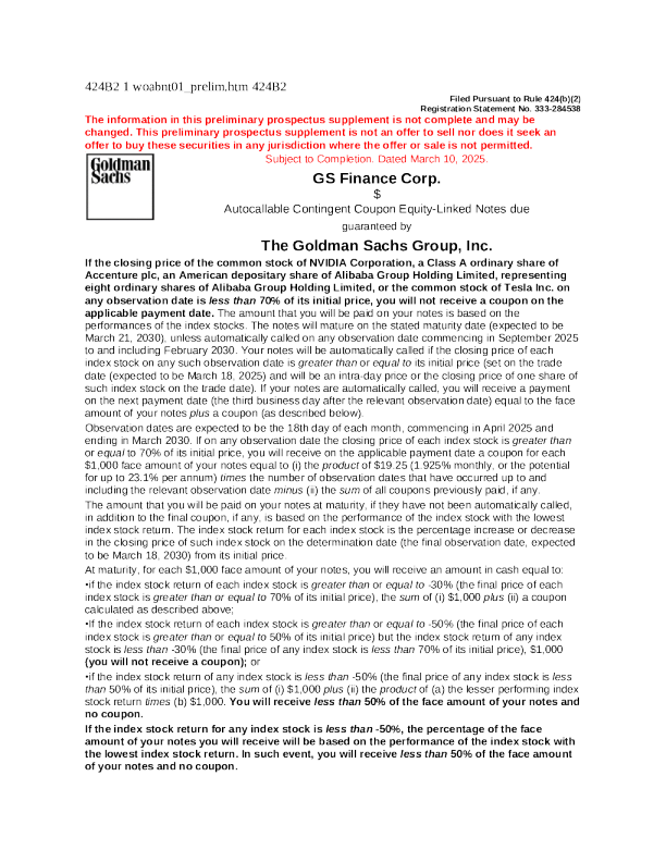 高盛美股招股说明书(2025-03-11版)
