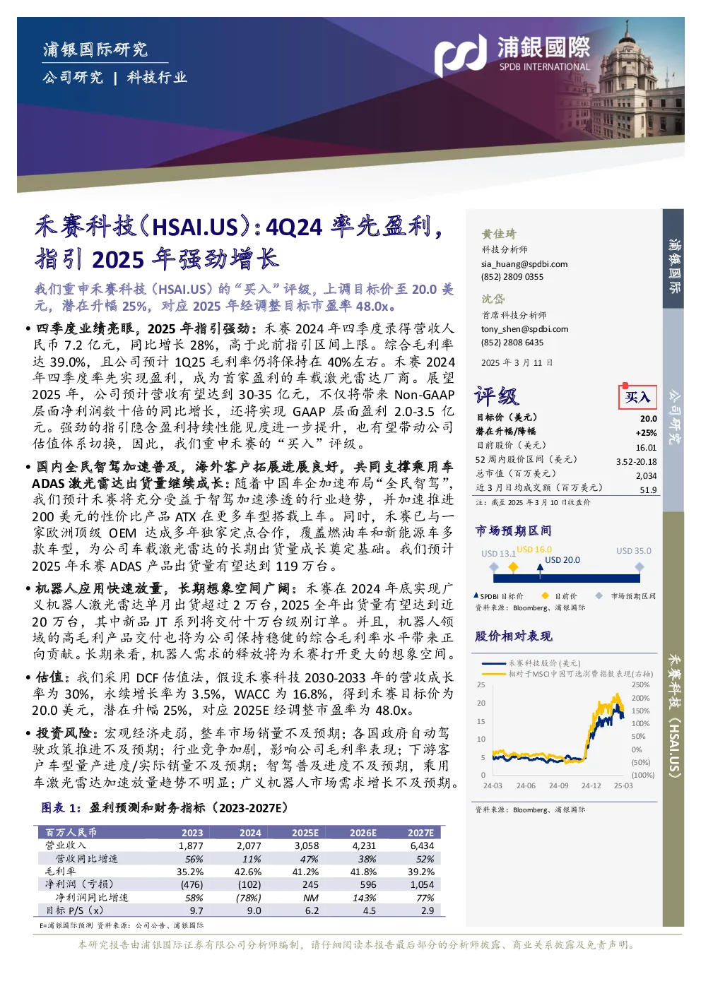 4Q24率先盈利，指引2025年强劲增长
