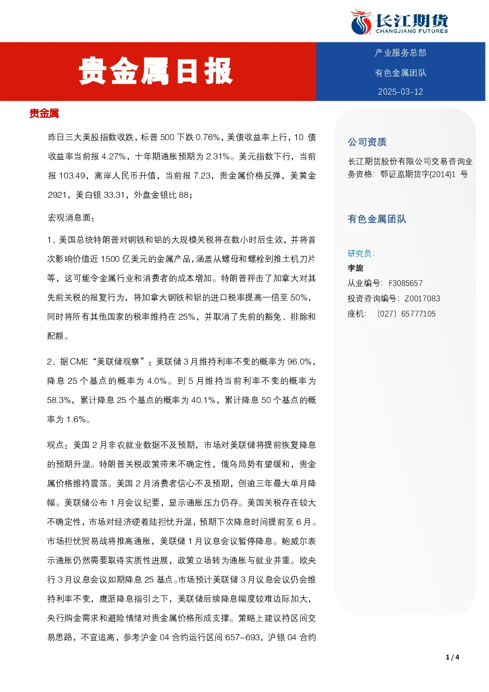 报告封面