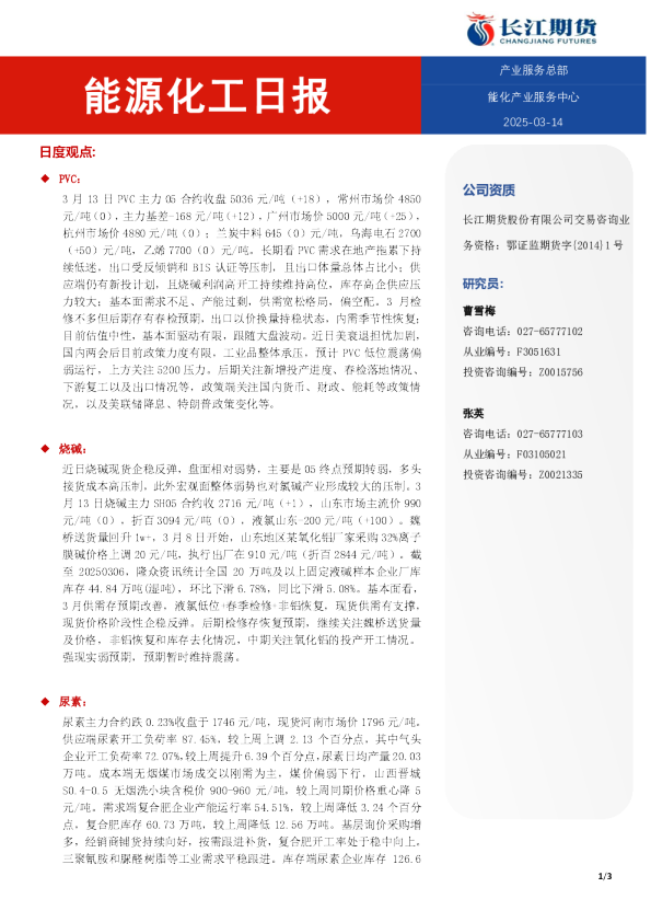 能源化工日报