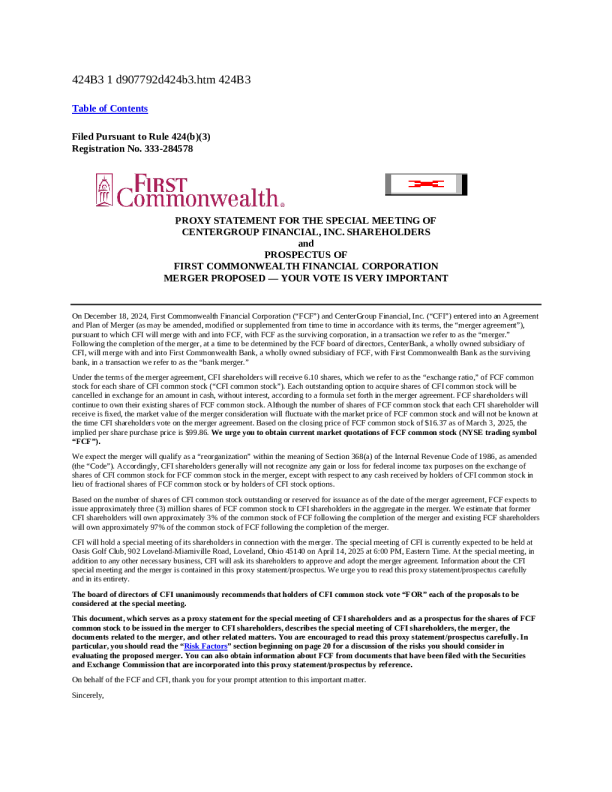 第一联邦金融美股招股说明书(2025-03-14版)