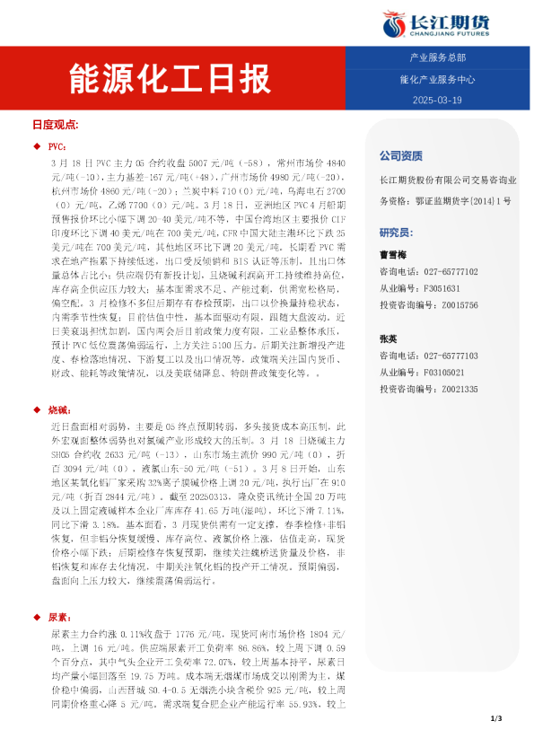 能源化工日报