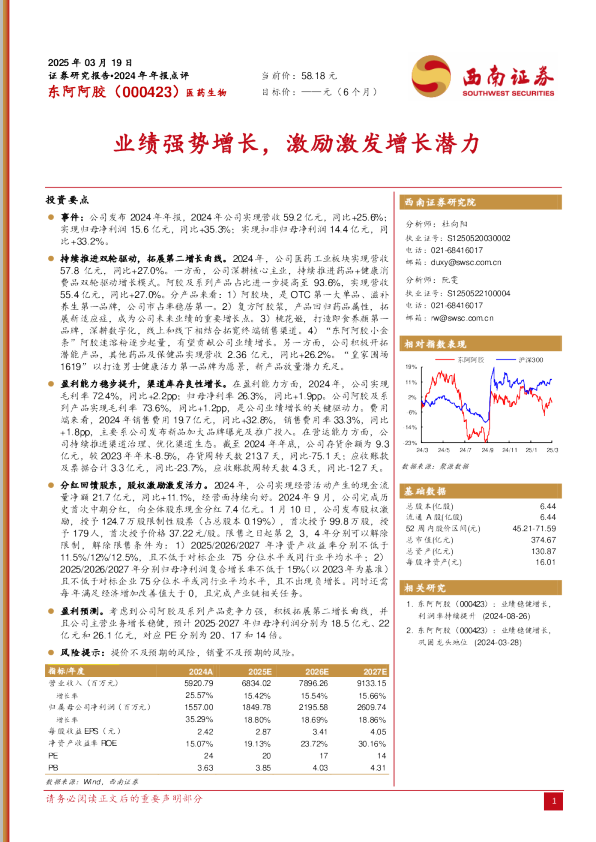 业绩强势增长，激励激发增长潜力