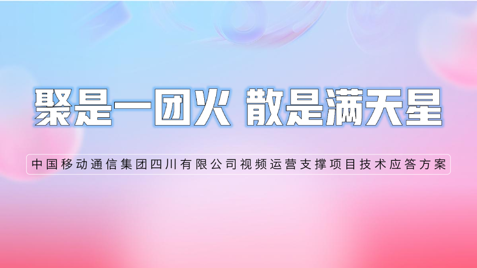 通信集团分公司视频运营支撑项目技术应答方案