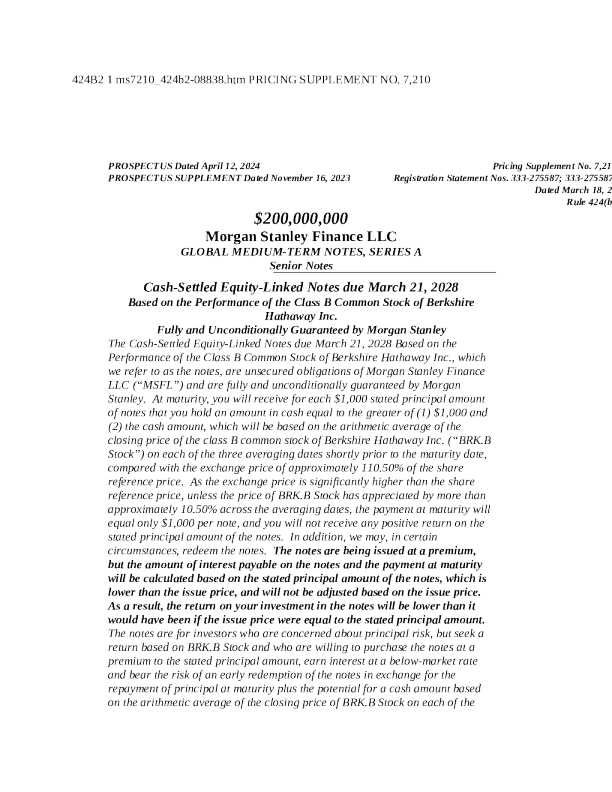 摩根士丹利美股招股说明书(2025-03-20版)