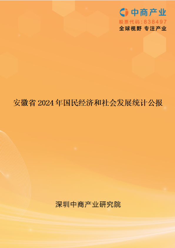 安徽省2024年国民经济和社会发展统计公报