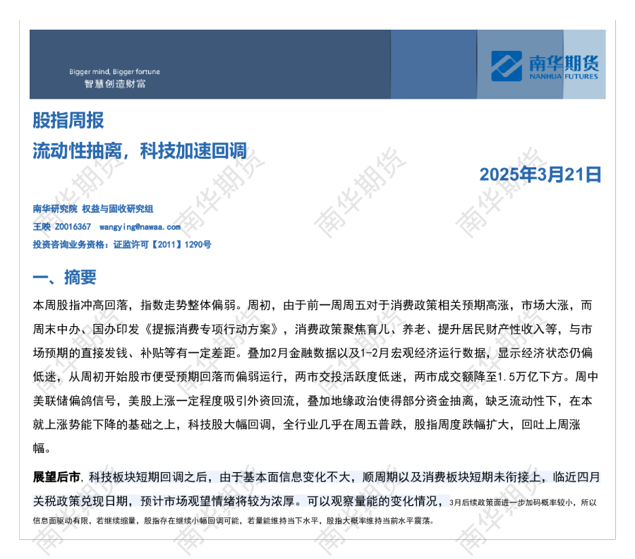 股指周报