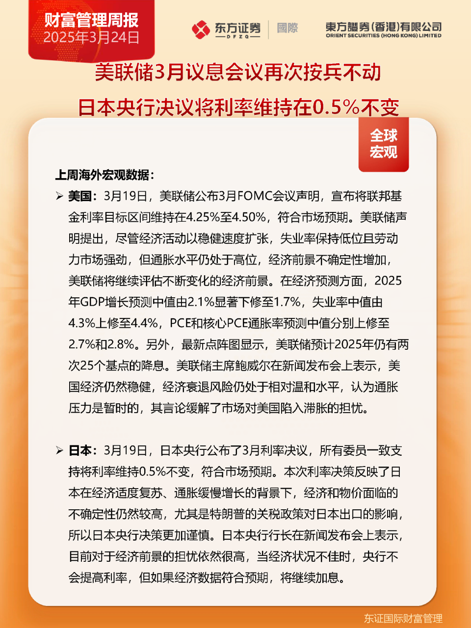 财富管理周报