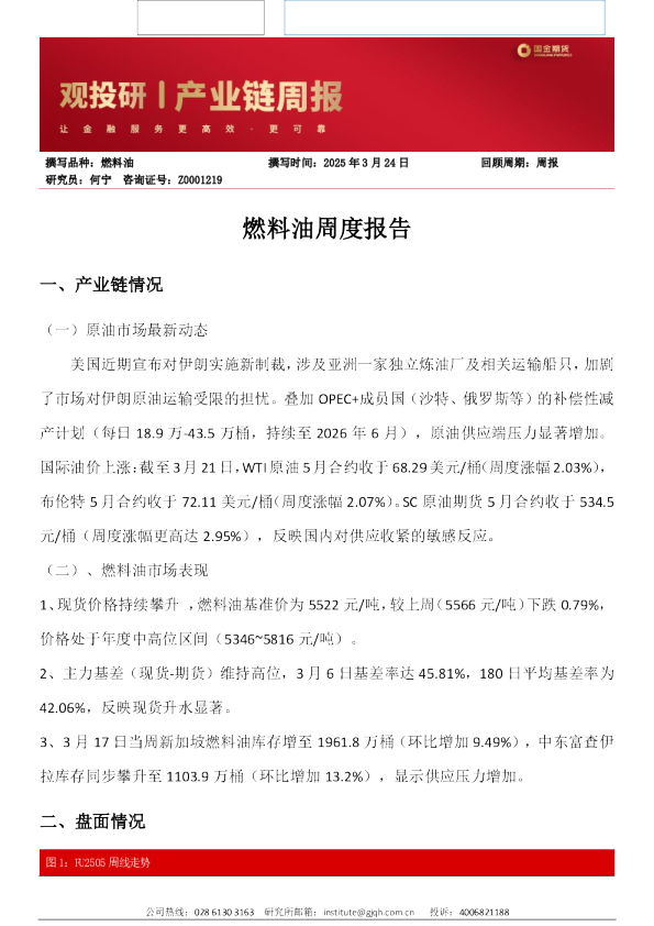 燃料油周度报告