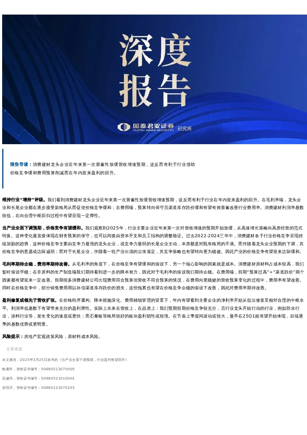 报告封面