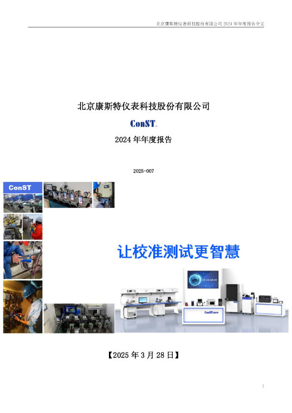 康斯特：2024年年度报告