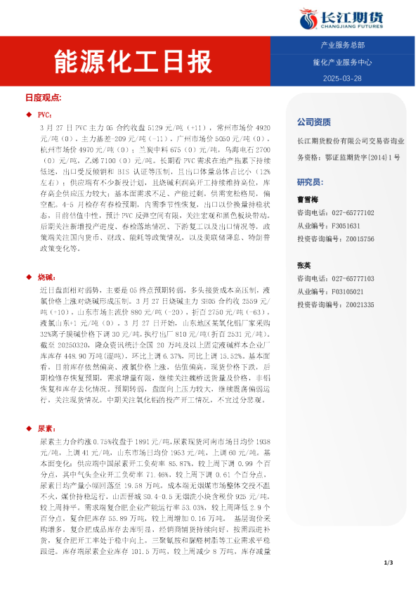 能源化工日报