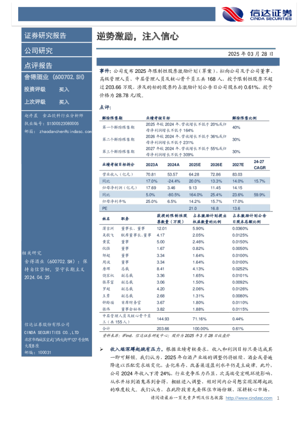 逆势激励，注入信心