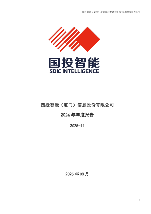 国投智能：2024年年度报告