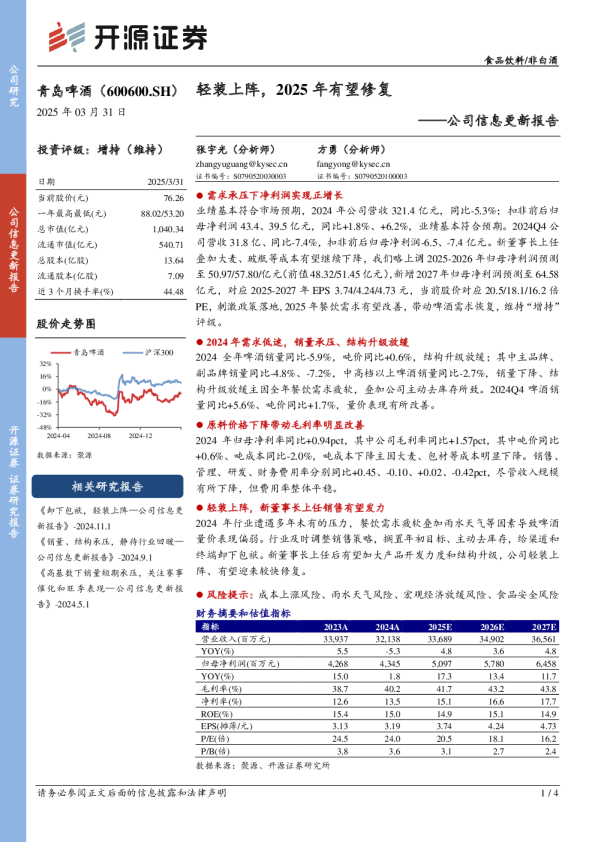 公司信息更新报告：轻装上阵，2025年有望修复