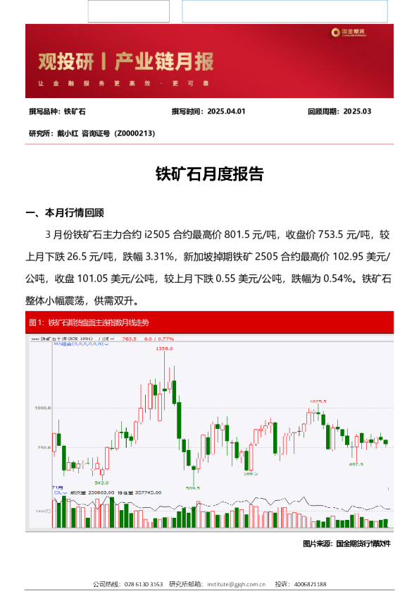 铁矿石月度报告