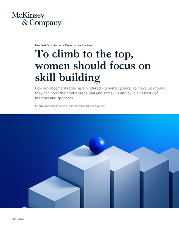 为了达到顶峰，女性应该专注于技能培养